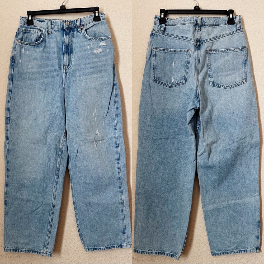 We The Free Light Blue Baggy Fit Barrel Jeans Size 27